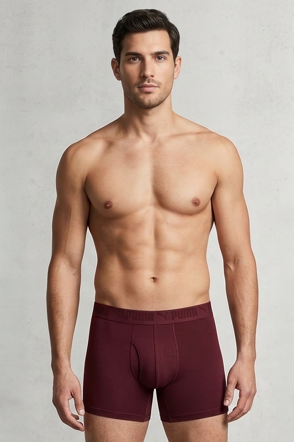 Puma Burgundy Athletic Strech Boxer Brief