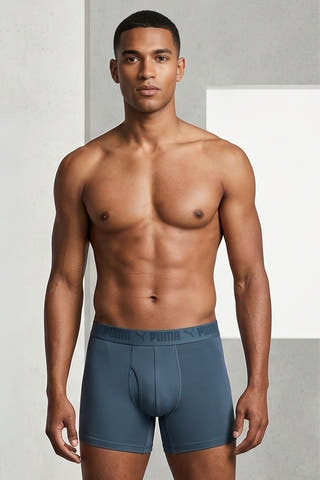 Puma Dark Blue Athletic Strech Boxer Brief