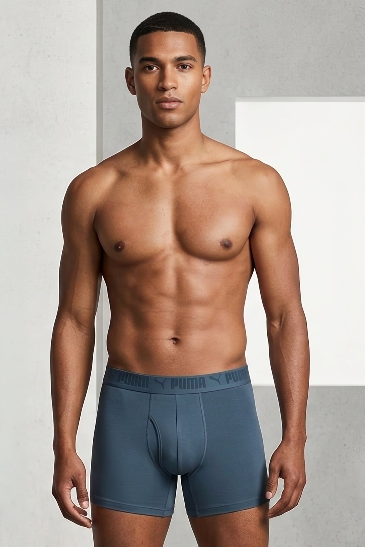 Puma Dark Blue Athletic Strech Boxer Brief