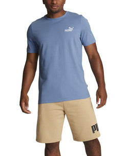 Puma Embroidered Logo T - Shirt - Zen Blue thumbnail 3