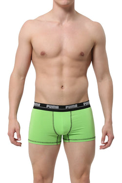 Puma Green & Black Cotton Stretch Trunk 2-Pack thumbnail 1