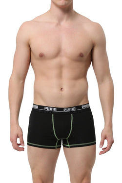 Puma Green & Black Cotton Stretch Trunk 2-Pack thumbnail 3