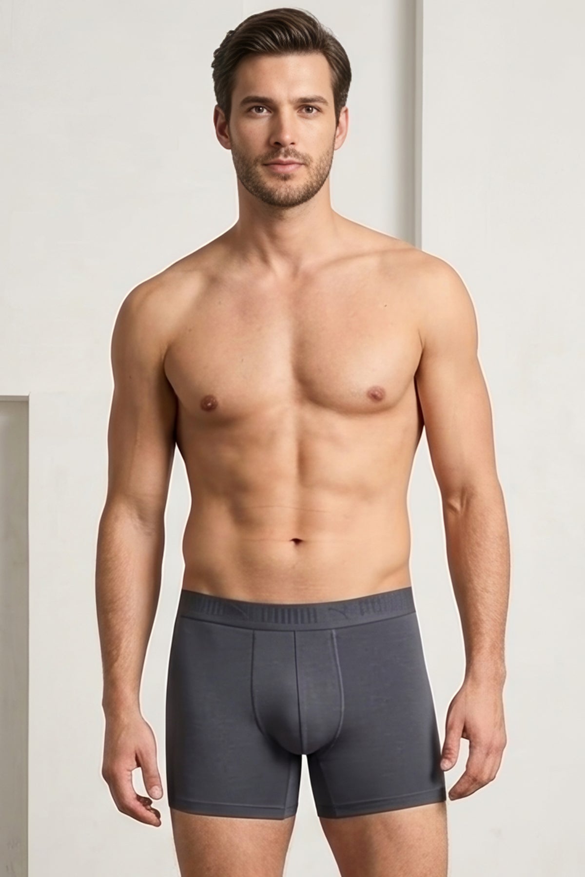 Puma Grey Ultra Soft Men's Boxer Brief