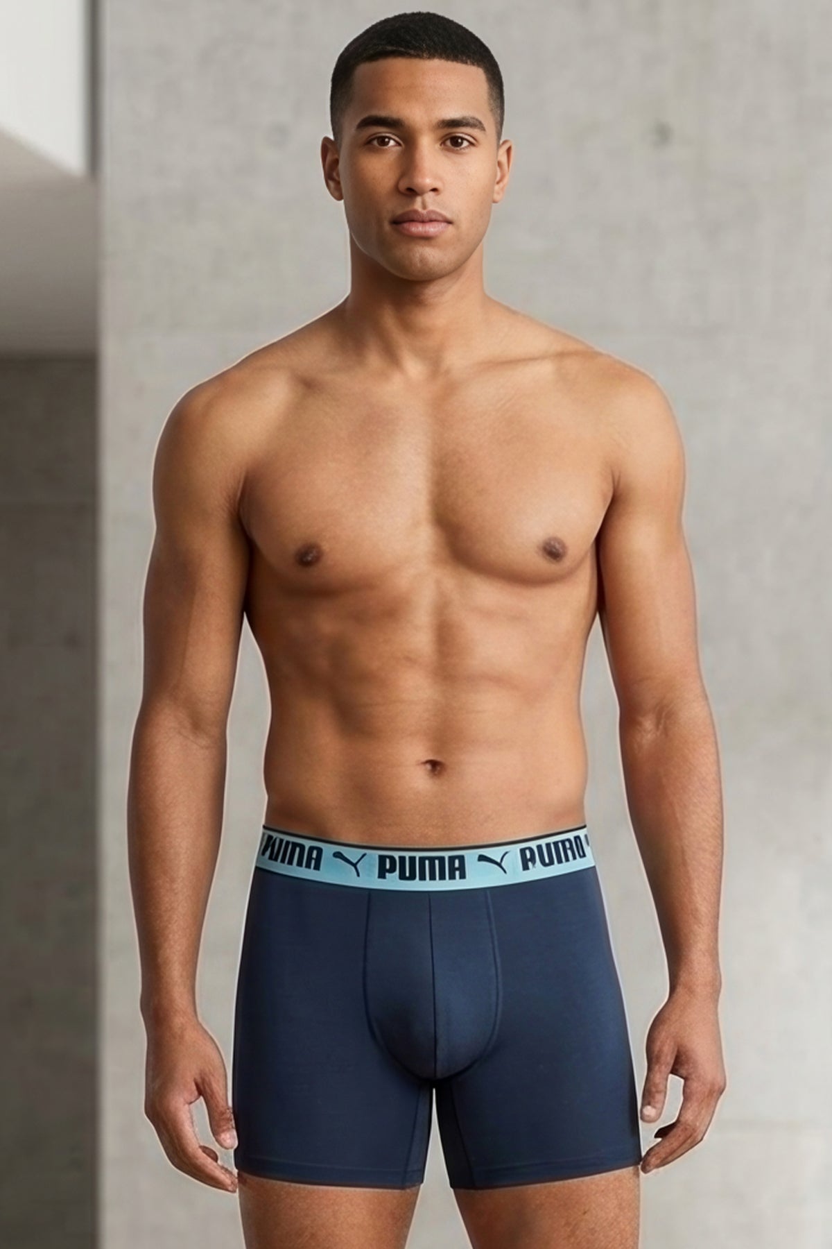 Puma Navy Athletic Sporty Men's Boxer Brief
