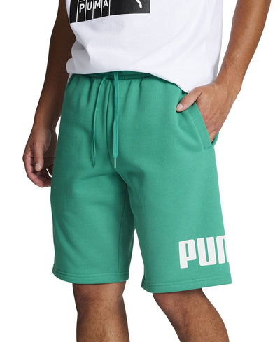 Puma Regular-Fit Big Logo-Print Fleece 10" Shorts