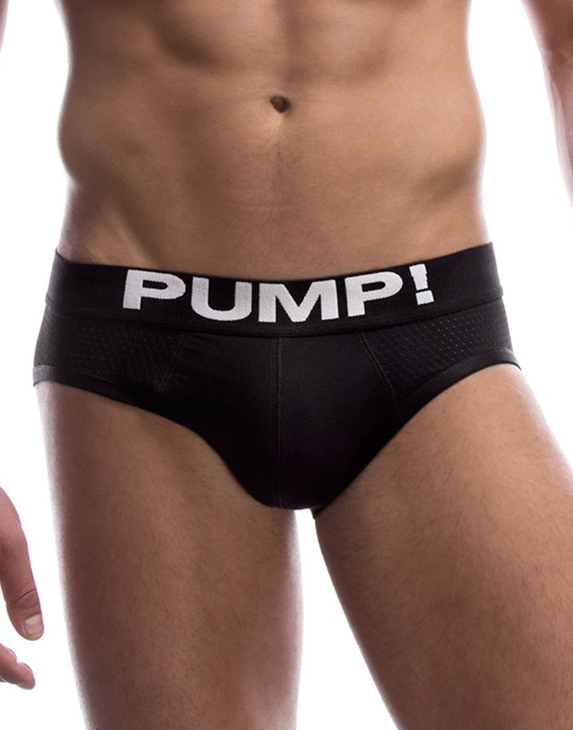 Pump! Black Classic Low Rise Mesh Brief
