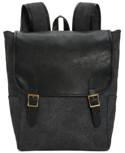 Px Flap-top Canvas Backpack Black thumbnail 1