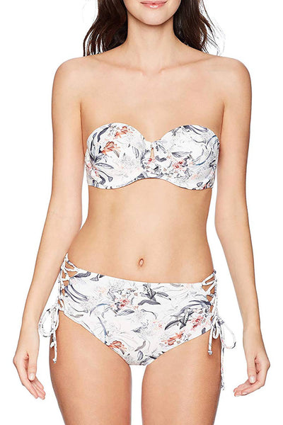 RACHEL by Rachel Roy Floral Underwire Bikini Top in White