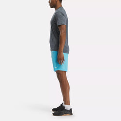 REEBOK Mid Rise Workout Shorts Blue thumbnail 2