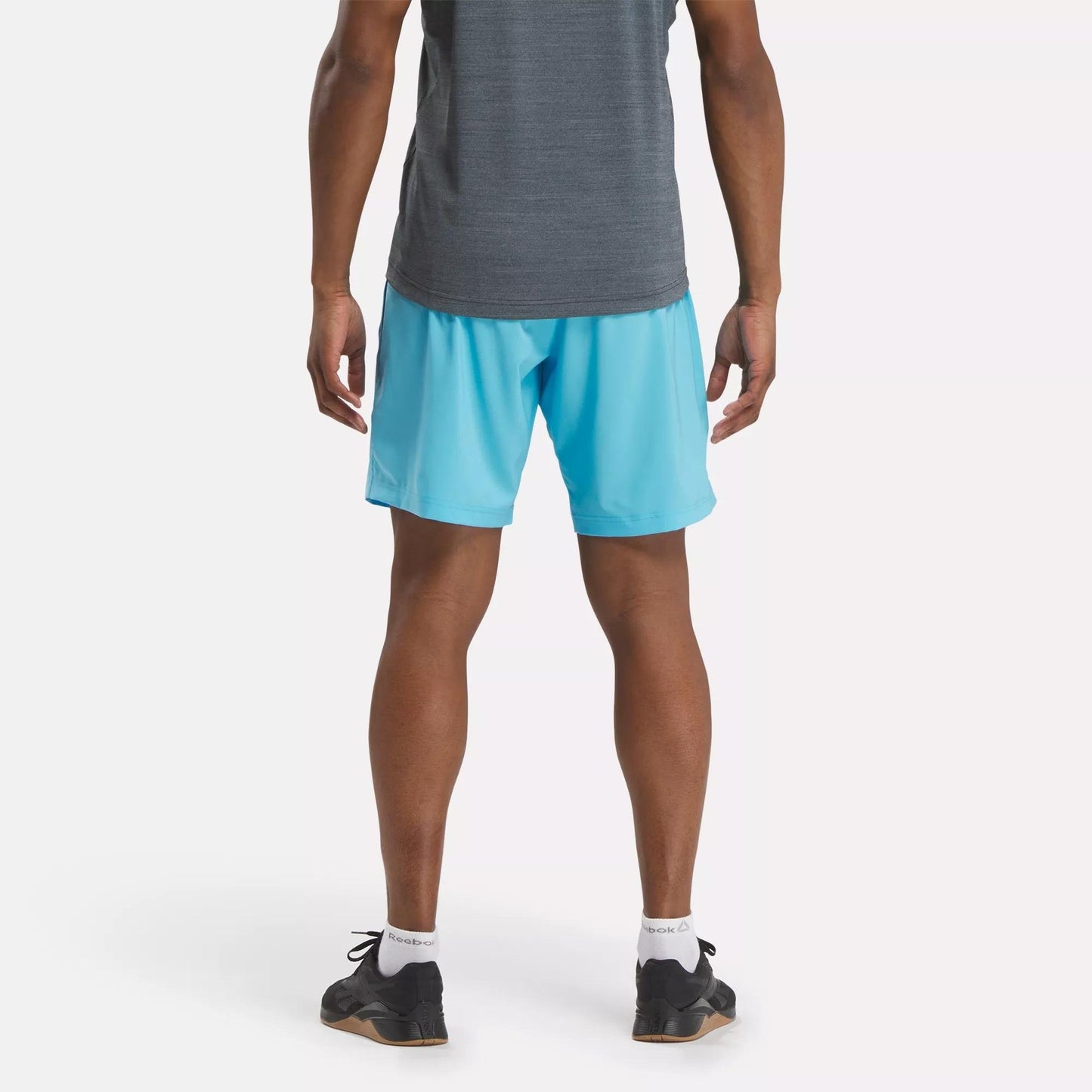 REEBOK Mid Rise Workout Shorts Blue