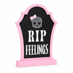 RIP Feelings Pink Tombstone Halloween Tabletop Sign thumbnail 2