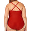 Raisins Curve Trendy Plus Juniors' Canaria Mesh-trim One-piece Swimsuit Spice Market