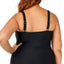 Raisins Curve Trendy Plus Juniors' Solid Grace Bay Tankini Top Black