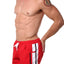 Red Striped Runner Short