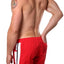 Red Striped Runner Short