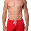 Red Striped Runner Short