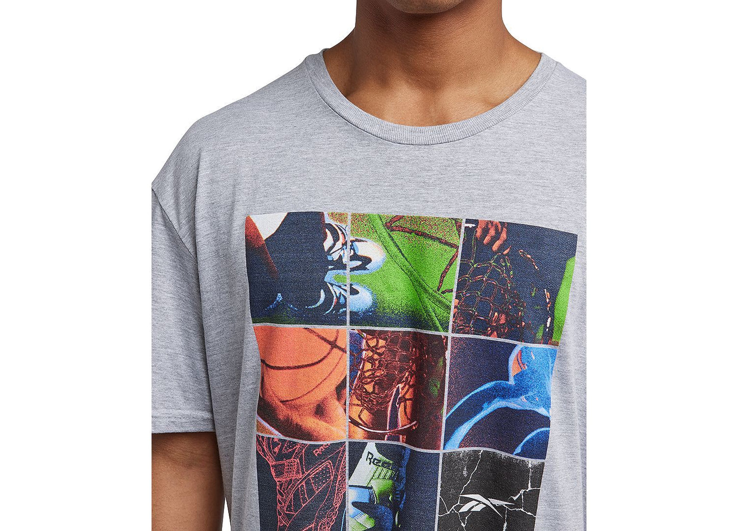 Reebok Above The Rim Basketball Collage Graphic T-Shirt