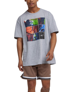 Reebok Above the Rim Basketball Collage Graphic T - Shirt - Grey Heather/multi grey heather,multi thumbnail 3