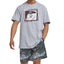 Reebok B - Ball Hoop Graphic T - Shirt - Grey Heather/black/red grey heather,black,red