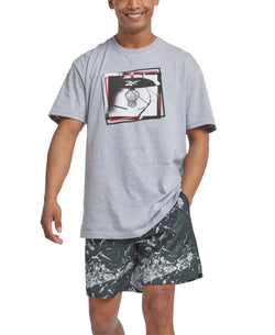 Reebok B - Ball Hoop Graphic T - Shirt - Grey Heather/black/red grey heather,black,red thumbnail 2
