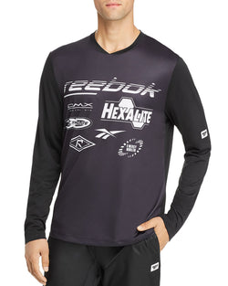 Reebok Classic Long-sleeve Color-block Graphic Tee Black thumbnail 1