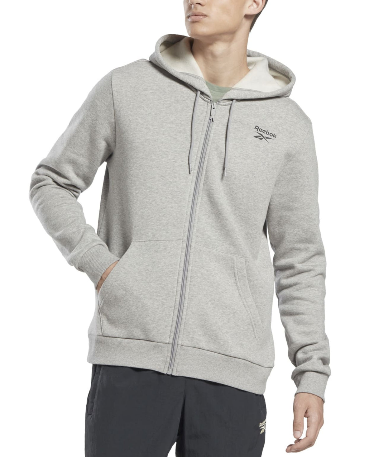 Reebok Identity Fleece Chest Logo Full - Zip Hoodie - Mgh