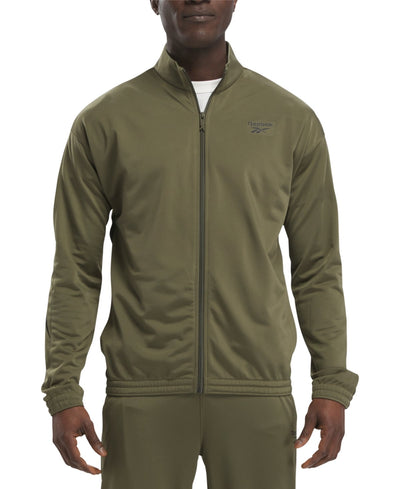 Reebok Identity Vector Zip - Front Track Jacket - Army Grn / Blk army grn,blk