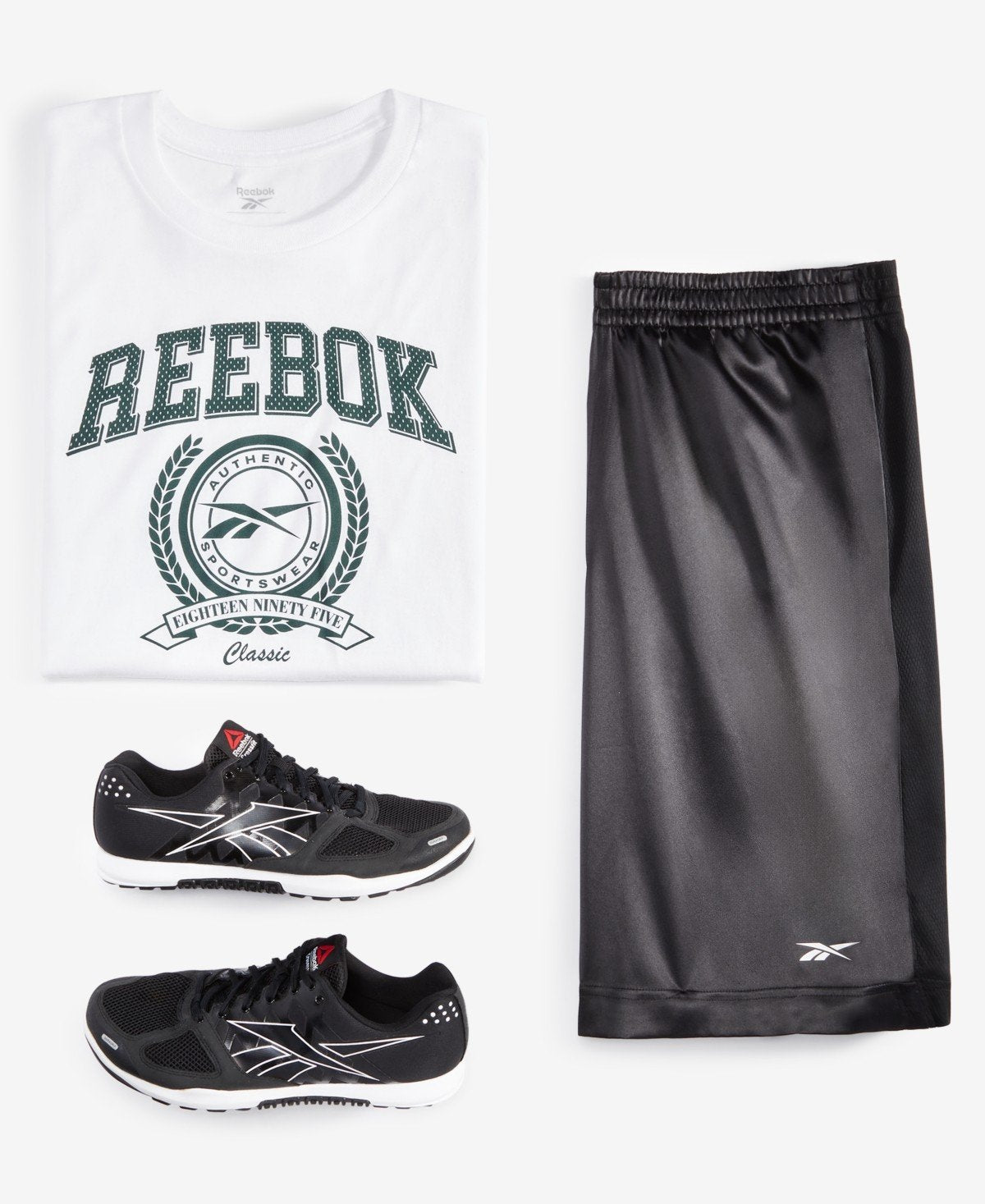 Reebok Men S Regular Fit Mesh Panel Satin Basketball Shorts Black Small [black]