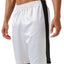 Reebok Men's Regular - Fit Mesh - Panel Satin Basketball Shorts - White/black white,black