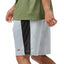 Reebok Mens Regular Fit Athletic Basketball Shorts Medium Grey Silver Black [gray]