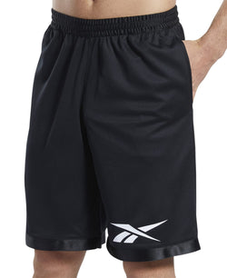 Reebok Regular-Fit Logo-Print Mesh Basketball Shorts thumbnail 1