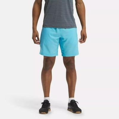 Reebok Regular - Fit Moisture - Wicking 9" Woven Drawstring Shorts - Bold Cyan