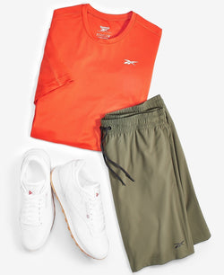 Reebok Regular Fit Short Sleeve Active T - Shirt Shirt Red Orange thumbnail 3