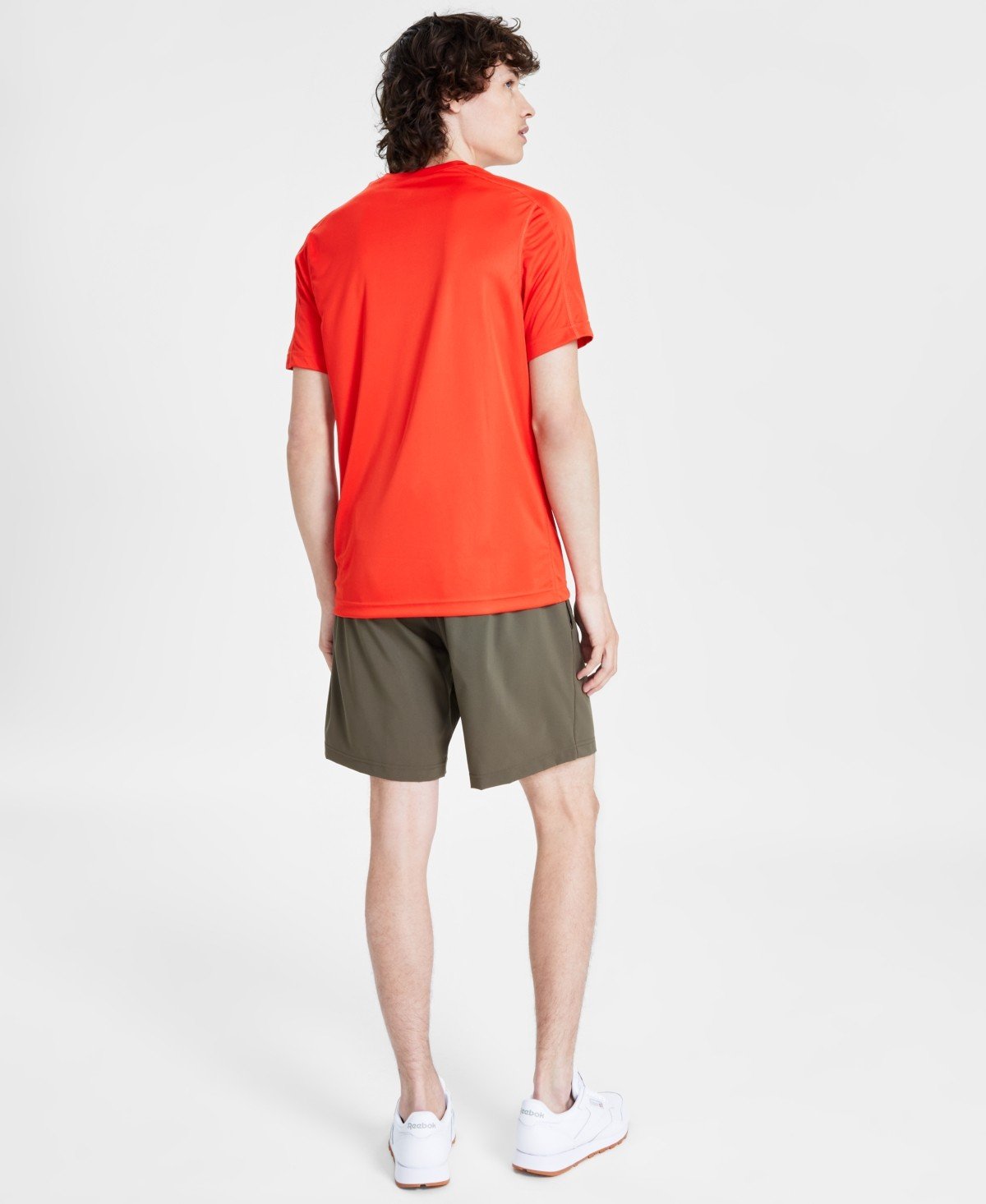 Reebok Regular Fit Short Sleeve Active T - Shirt Shirt Red Orange