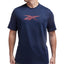 Reebok Regular Fit Short Sleeve Graphic T - Shirt Shirt Blue Solid