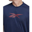 Reebok Regular Fit Short Sleeve Graphic T - Shirt Shirt Blue Solid