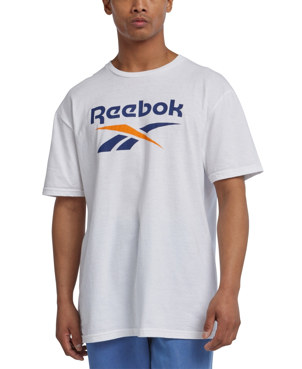 Reebok Regular Fit Short Sleeve T - Shirt Graphic Shirt White Solid