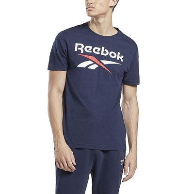 Reebok Slim - Fit Identity Big Logo Short - Sleeve T - Shirt - Navy/White/Red navy,white,red