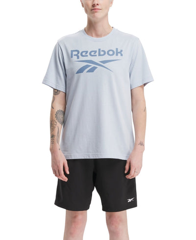 Reebok Slim - Fit Identity Big Logo Short - Sleeve T - Shirt - Pale Blue/slt Blue pale blue,slt blue