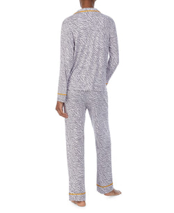 Refinery29 Printed Notch-collar Pajama Set Grey Print thumbnail 2