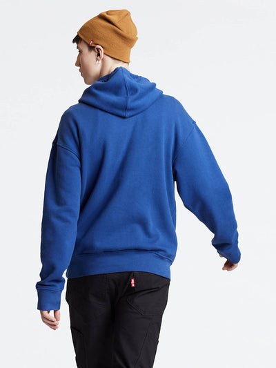 Relaxed Graphic Hoodie Navy