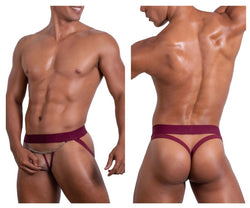 Roger Smuth RS086 Men's Underwear Jock-Thong Color Burgundy thumbnail 1