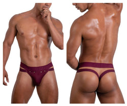 Roger Smuth RS088 Men's Underwear Jock-Thong Color Burgundy thumbnail 1