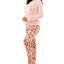 Roudelain Cashmere Luxe Long-sleeve Pajama Set New Copper Solid/above Leopard May Pink (Abp)