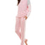 Roudelain Colorblocked Long Sleeve & Straight Leg Pajama Set Orchid Smoke Ballerina