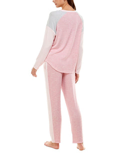Roudelain Colorblocked Long Sleeve & Straight Leg Pajama Set Orchid Smoke Ballerina thumbnail 4