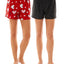 Roudelain Cozy Printed 2 Pack Sleep Shorts Daydream Hearts Samba/hole Punch Black