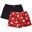 Roudelain Cozy Printed 2 Pack Sleep Shorts Daydream Hearts Samba/hole Punch Black