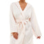 Roudelain Dolman-sleeve Hooded Short Robe Pink Stripe