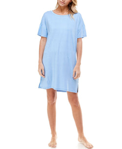 Roudelain Short Sleeve Sleep Shirt Nightgown Blue Mako ? thumbnail 1
